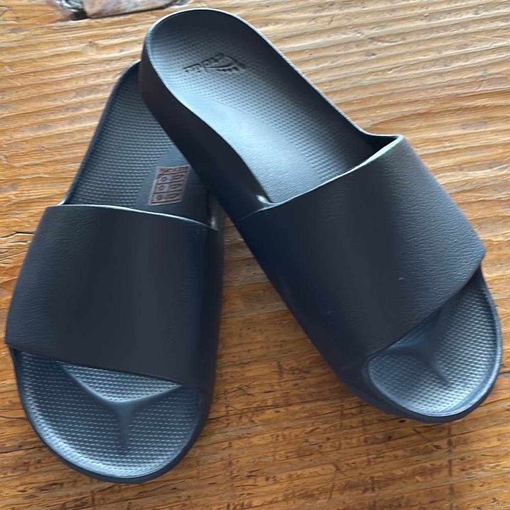 Archies Arch Support Navy Blue Slide Sandals